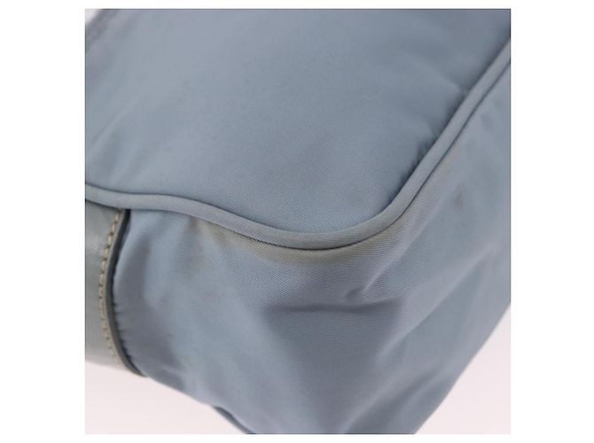 Borsa a Spalla PRADA Nylon Azzurro Chiaro Argento Auth 190750 Blu chiaro - vista 10