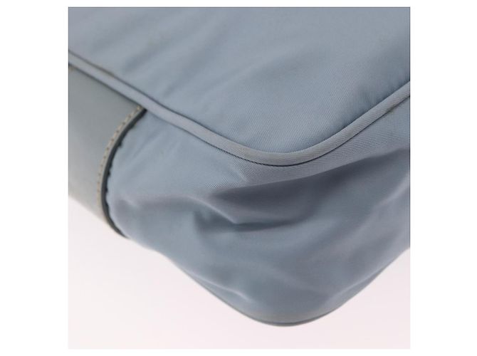 Borsa a Spalla PRADA Nylon Azzurro Chiaro Argento Auth 190750 Blu chiaro - vista 12