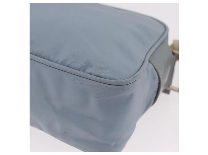 Borsa a Spalla PRADA Nylon Azzurro Chiaro Argento Auth 190750 Blu chiaro - vista 13