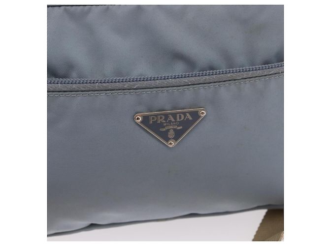 Borsa a Spalla PRADA Nylon Azzurro Chiaro Argento Auth 190750 Blu chiaro - vista 15