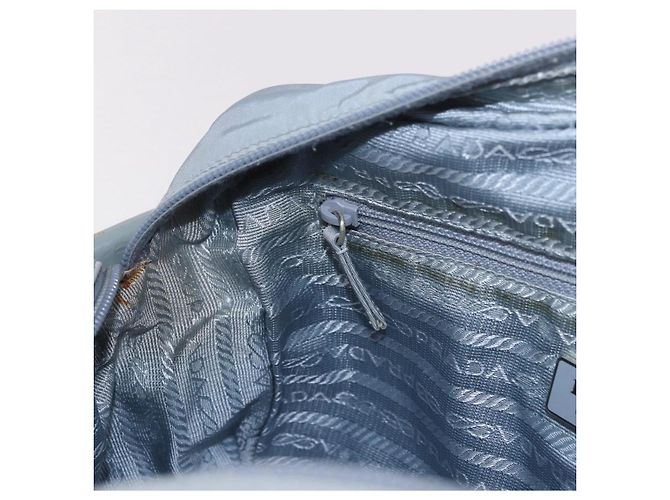 Borsa a Spalla PRADA Nylon Azzurro Chiaro Argento Auth 190750 Blu chiaro - vista 21