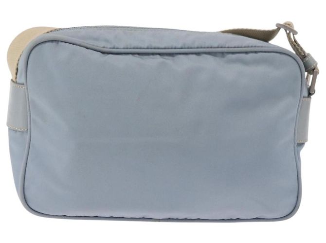 Borsa a Spalla PRADA Nylon Azzurro Chiaro Argento Auth 190750 Blu chiaro - vista 3