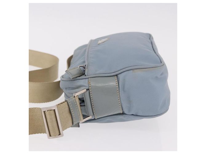 Borsa a Spalla PRADA Nylon Azzurro Chiaro Argento Auth 190750 Blu chiaro - vista 5