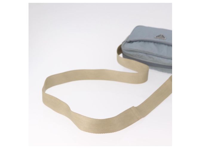Borsa a Spalla PRADA Nylon Azzurro Chiaro Argento Auth 190750 Blu chiaro - vista 7