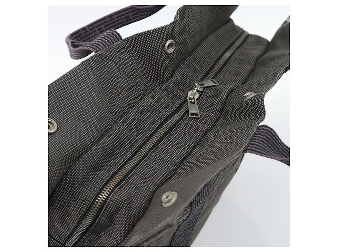 Hermès Borsa HERMES Her LineMM in tela Grigio Argento Auth 190781 Marrone - vista 6