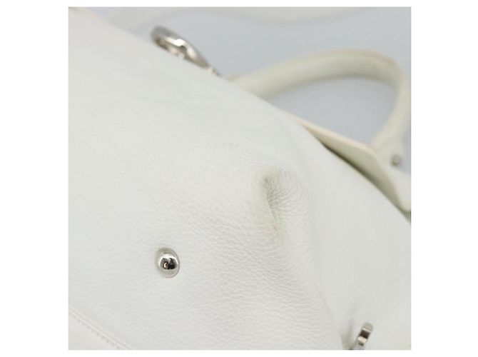 Borsa Salvatore Ferragamo Gancini in pelle 2way Oro Bianco Auth ka5027 - vista 12