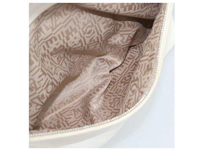 Borsa Salvatore Ferragamo Gancini in pelle 2way Oro Bianco Auth ka5027 - vista 25