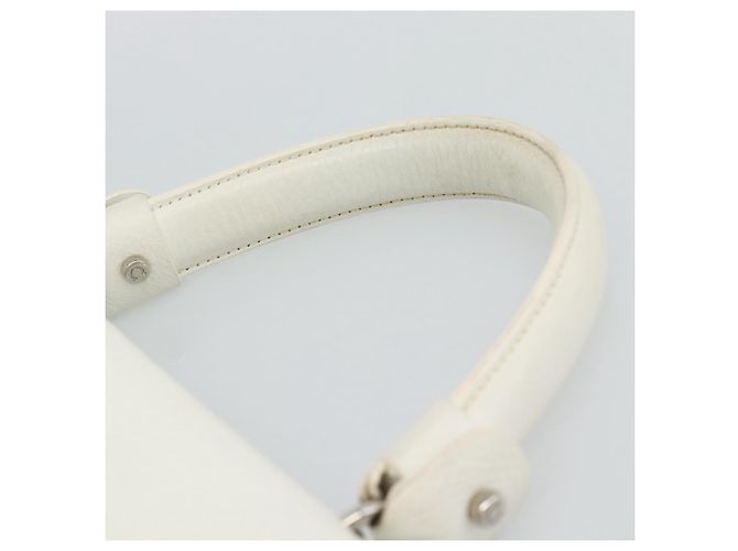 Borsa Salvatore Ferragamo Gancini in pelle 2way Oro Bianco Auth ka5027 - vista 8