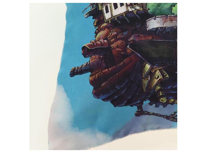 LOEWE Ghibli Kooperation Howl's Moving Castle Pouch Canvas Blau Auth 190232SM - Ansicht 21