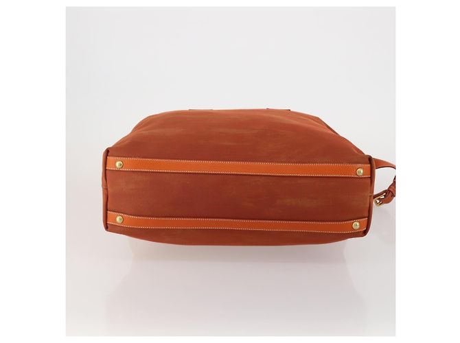 PRADA Handtasche Canvas 2way Orange Gold Auth mr2579V Golden - Ansicht 11