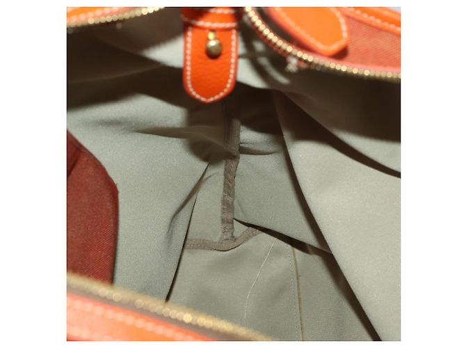 PRADA Handtasche Canvas 2way Orange Gold Auth mr2579V Golden - Ansicht 20