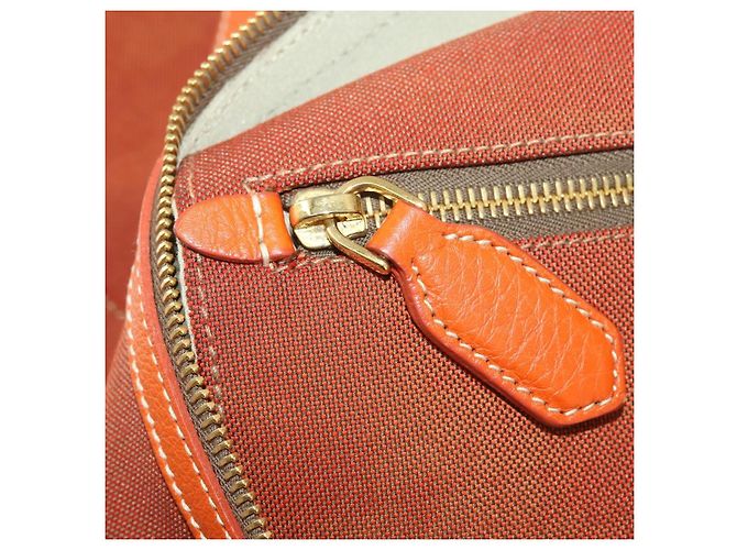 PRADA Handtasche Canvas 2way Orange Gold Auth mr2579V Golden - Ansicht 22