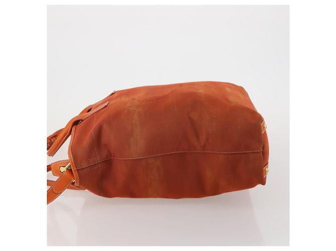 PRADA Handtasche Canvas 2way Orange Gold Auth mr2579V Golden - Ansicht 5