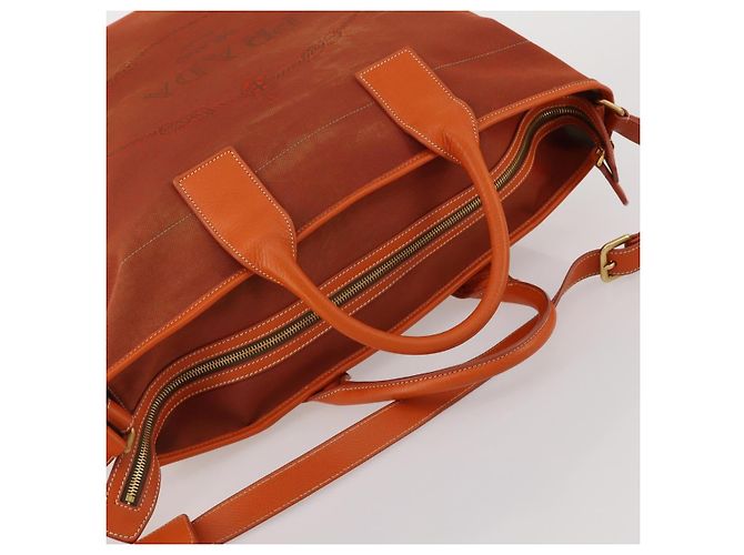 PRADA Handtasche Canvas 2way Orange Gold Auth mr2579V Golden - Ansicht 6