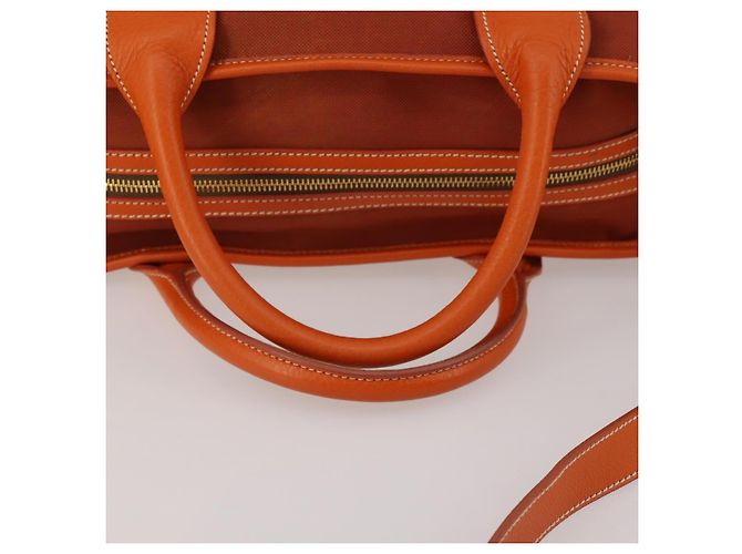 PRADA Handtasche Canvas 2way Orange Gold Auth mr2579V Golden - Ansicht 9