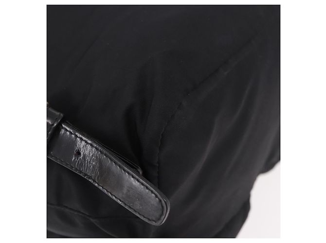 Zaino PRADA Nylon Nero Argento Auth 188482 - vista 14