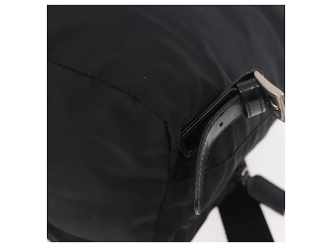 Zaino PRADA Nylon Nero Argento Auth 188482 - vista 15