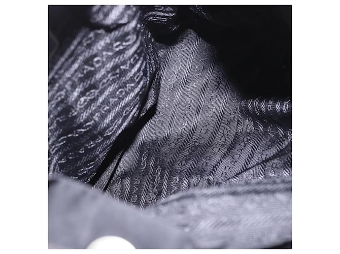 Zaino PRADA Nylon Nero Argento Auth 188482 - vista 20