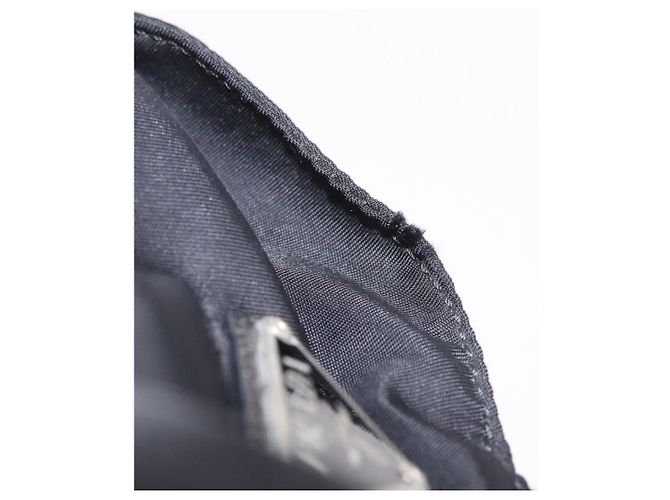 Zaino PRADA Nylon Nero Argento Auth 188482 - vista 27