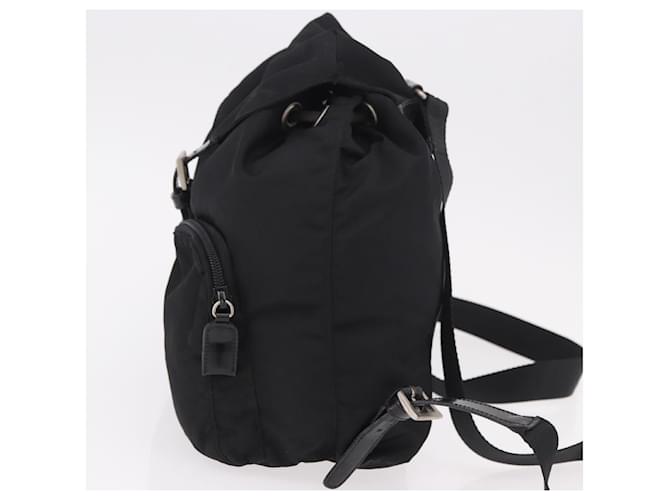 Zaino PRADA Nylon Nero Argento Auth 188482 - vista 4