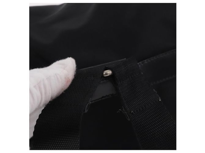 Zaino PRADA Nylon Nero Argento Auth 188482 - vista 7