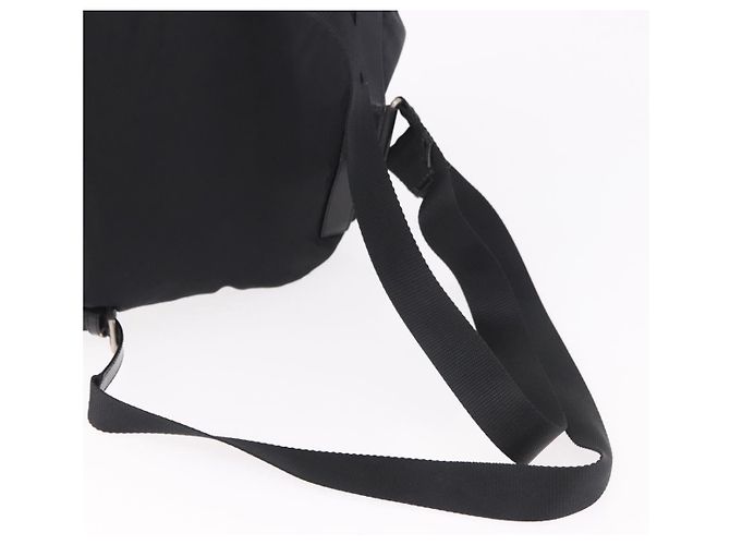 Zaino PRADA Nylon Nero Argento Auth 188482 - vista 9