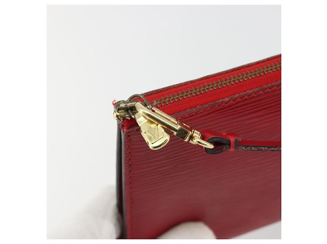 LOUIS VUITTON Epi Pochette Accessoires Bolsa Vermelha M52947 LV Auth 185044 Vermelho - vista 10