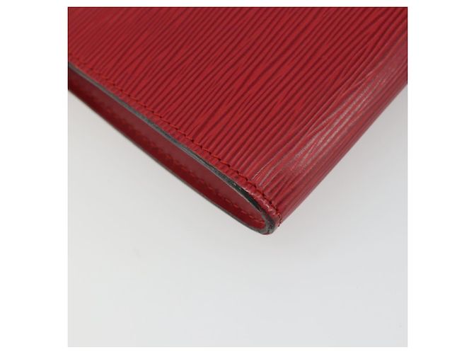 LOUIS VUITTON Epi Pochette Accessoires Bolsa Vermelha M52947 LV Auth 185044 Vermelho - vista 16