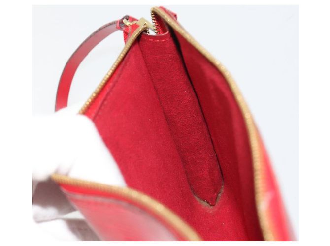 LOUIS VUITTON Epi Pochette Accessoires Bolsa Vermelha M52947 LV Auth 185044 Vermelho - vista 18