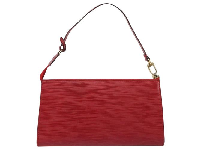 LOUIS VUITTON Epi Pochette Accessoires Bolsa Vermelha M52947 LV Auth 185044 Vermelho - vista 2