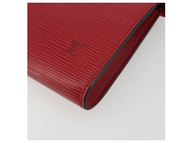 LOUIS VUITTON Epi Pochette Accessoires Bolsa Vermelha M52947 LV Auth 185044 Vermelho - vista 9