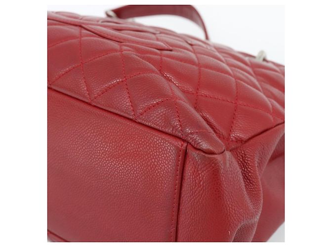 CHANEL Matelasse Chain Shoulder Bag Caviar Skin Red Silver CC Auth ka5052A Argento Rosso - vista 10