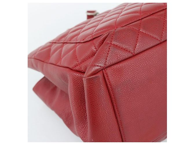 CHANEL Matelasse Chain Shoulder Bag Caviar Skin Red Silver CC Auth ka5052A Argento Rosso - vista 13
