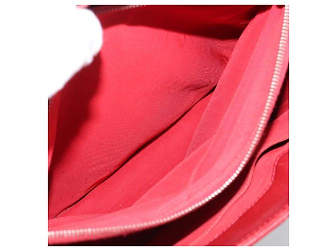 CHANEL Matelasse Chain Shoulder Bag Caviar Skin Red Silver CC Auth ka5052A Argento Rosso - vista 22