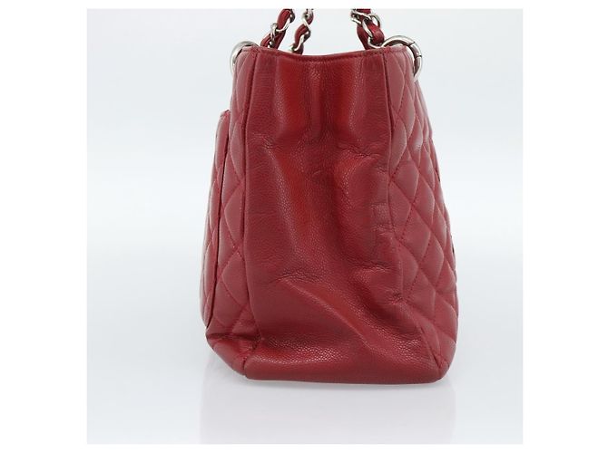 CHANEL Matelasse Chain Shoulder Bag Caviar Skin Red Silver CC Auth ka5052A Argento Rosso - vista 4