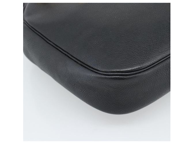 Borsa a tracolla Christian Dior in pelle nera e oro Auth 188570 Nero D'oro - vista 13