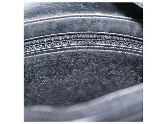 Borsa a tracolla Christian Dior in pelle nera e oro Auth 188570 Nero D'oro - vista 15