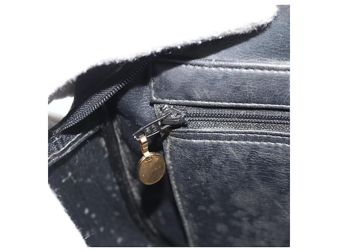 Borsa a tracolla Christian Dior in pelle nera e oro Auth 188570 Nero D'oro - vista 19