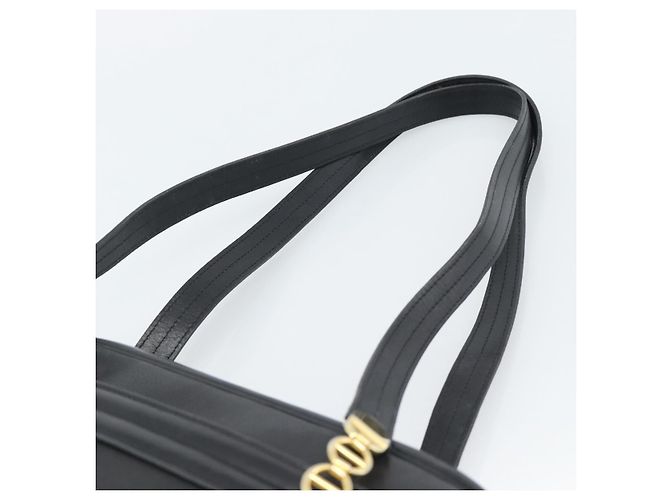 Borsa a tracolla Christian Dior in pelle nera e oro Auth 188570 Nero D'oro - vista 8