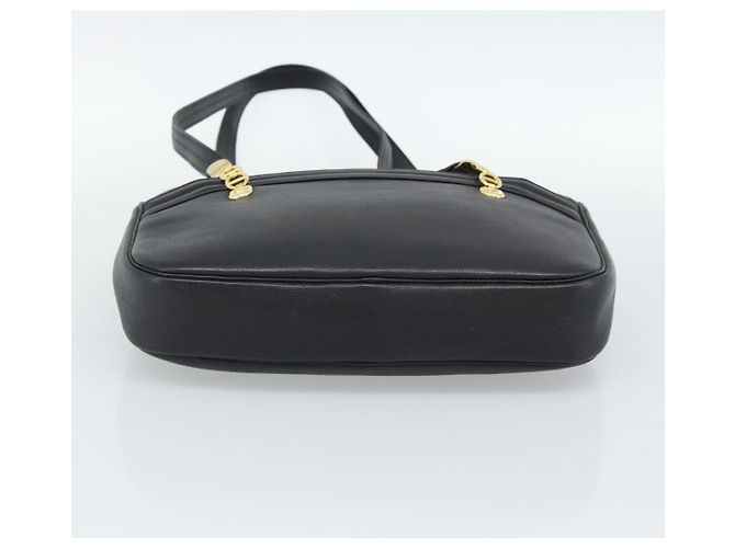 Borsa a tracolla Christian Dior in pelle nera e oro Auth 188570 Nero D'oro - vista 9