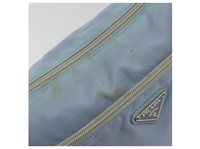 Borsa a tracolla PRADA Nylon Azzurro Chiaro Argento Auth 189553A Blu chiaro - vista 16