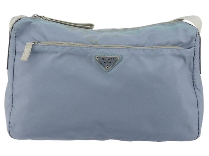 Borsa a tracolla PRADA Nylon Azzurro Chiaro Argento Auth 189553A Blu chiaro - vista 2