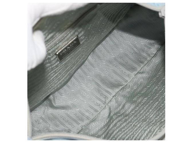 Borsa a tracolla PRADA Nylon Azzurro Chiaro Argento Auth 189553A Blu chiaro - vista 20