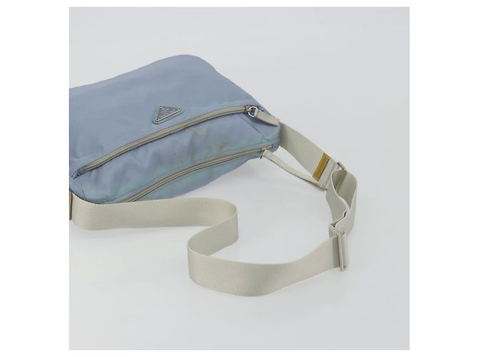 Borsa a tracolla PRADA Nylon Azzurro Chiaro Argento Auth 189553A Blu chiaro - vista 9