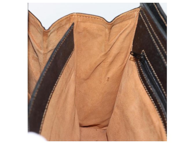Borsa Tote LOEWE in pelle nera e oro Auth bs35912 Nero D'oro - vista 19