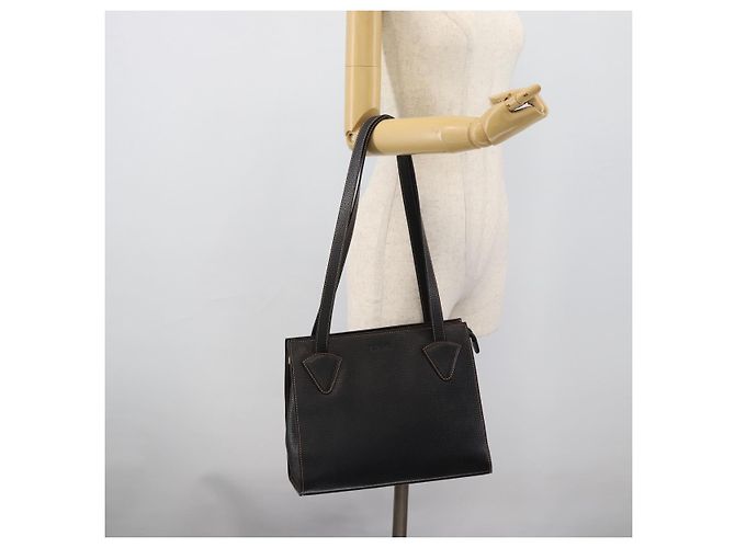 Borsa Tote LOEWE in pelle nera e oro Auth bs35912 Nero D'oro - vista 24