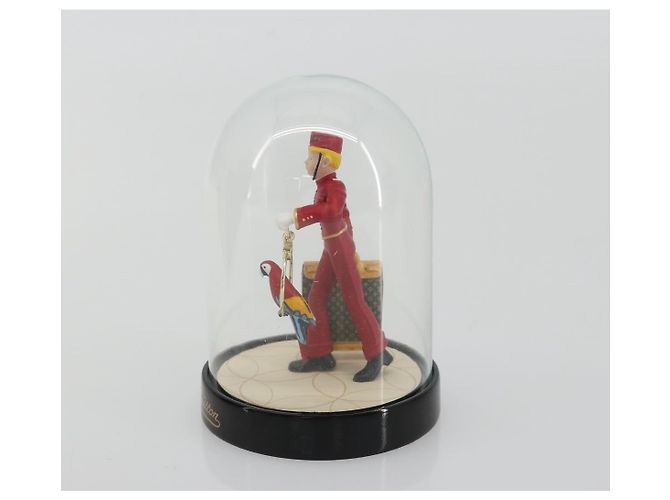 LOUIS VUITTON Pageboy Snow Globe Glass Red LV Auth 190246 Rouge - vue 3