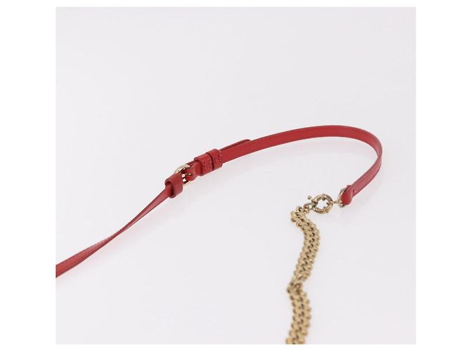 Borsa a Spalla Christian Louboutin in Pelle Bianca e Rossa Auth bs35872 Bianco Rosso - vista 8