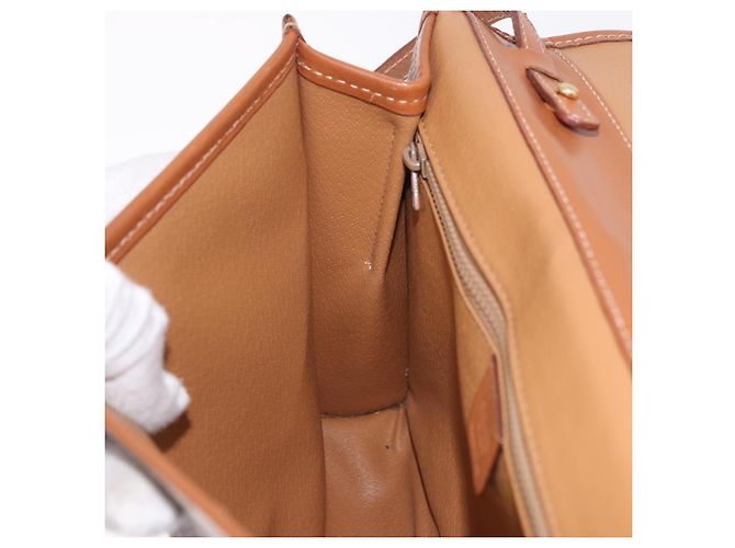 Céline Borsa a Spalla in Tela Macadam CELINE in Pelle PVC Marrone Oro Auth BA13670 D'oro - vista 19