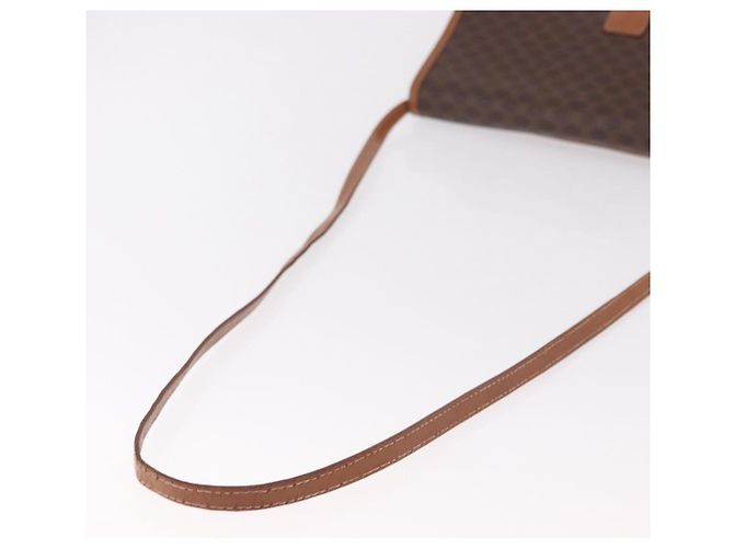 Céline Borsa a Spalla in Tela Macadam CELINE in Pelle PVC Marrone Oro Auth BA13670 D'oro - vista 7